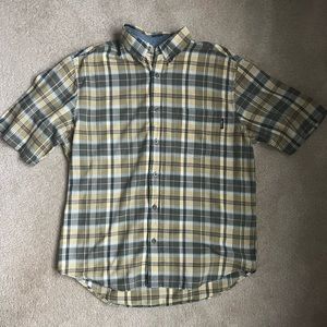 Men’s Large Short Sleeve Button Down Woolrich Shirt